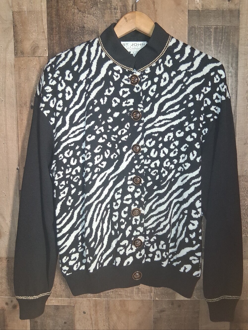 St. John Collection Santana Animal Zebra Jacket